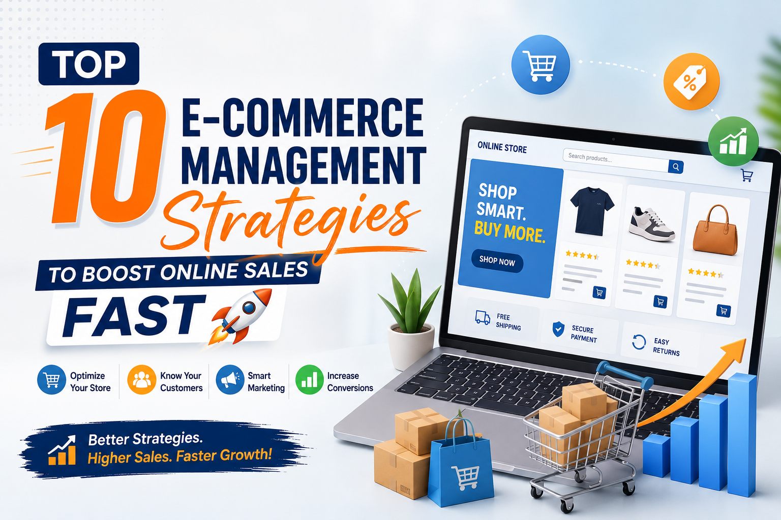 Top 10 E-Commerce Management Strategies to Boost Online Sales Fast